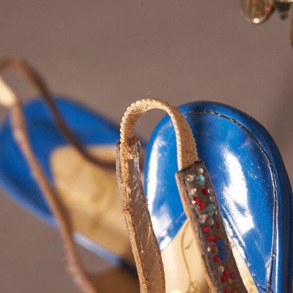 Christian Louboutin Crystal Sparkle Sling Back Heels - Picture 10 of 16